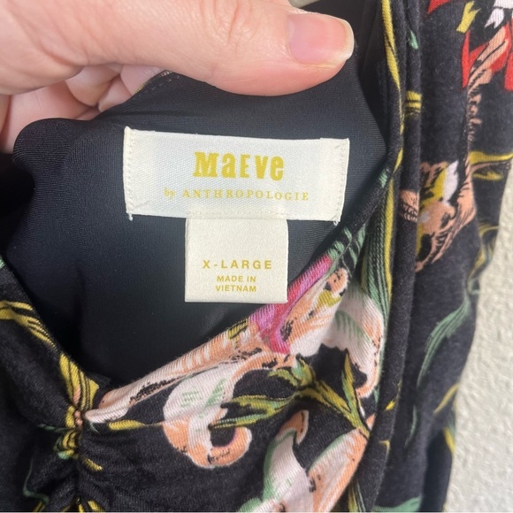 MAEVE x ANTHROPOLOGIE Gabriela Ruffled Faded Tropical Floral Maxi Dress - Picture 12 of 14